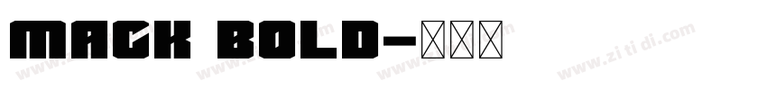 Mack Bold字体转换